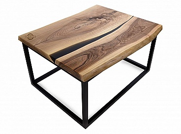 Walnut coffee table-river - ZenWood