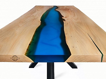 Tableau bleu fluvial - ZenWood